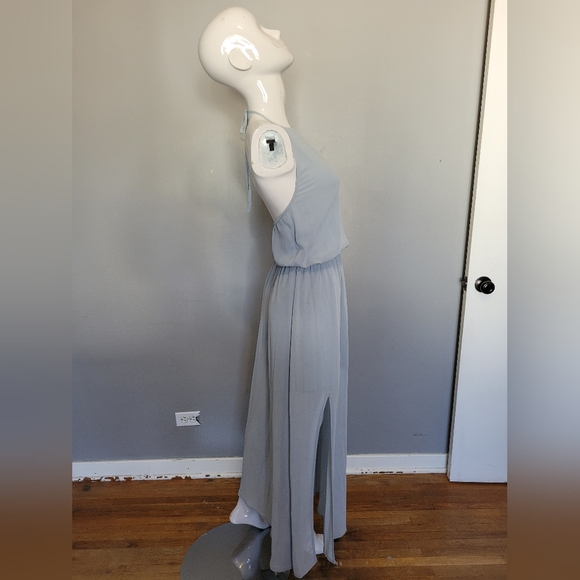 Show Me Your MuMu Heather Halter Dress in Dusty Blue, VGUC, Size S - Picture 3 of 7